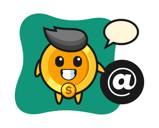 卡通一美元硬币站在旁边图片下载