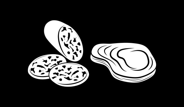 香肠牛排套餐图标模版图片下载