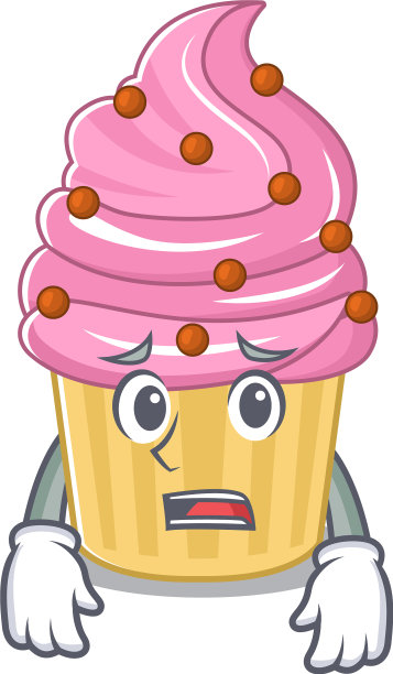 一个草莓纸杯蛋糕的图片图片下载