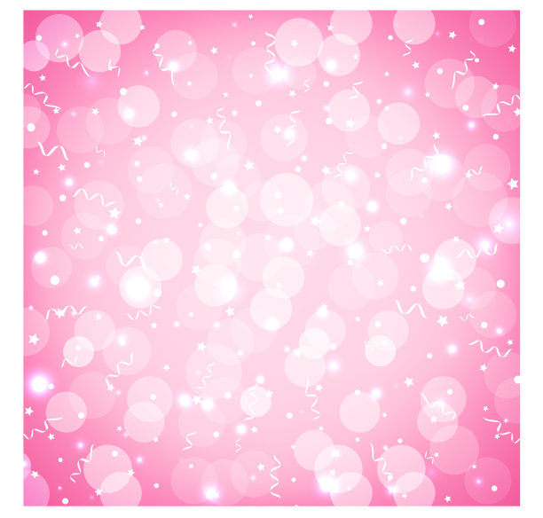 节日派对的粉红色背景与纸屑散焦图片下载