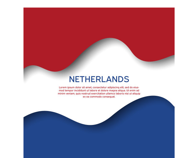 摘要挥舞旗帜荷兰剪纸图片下载