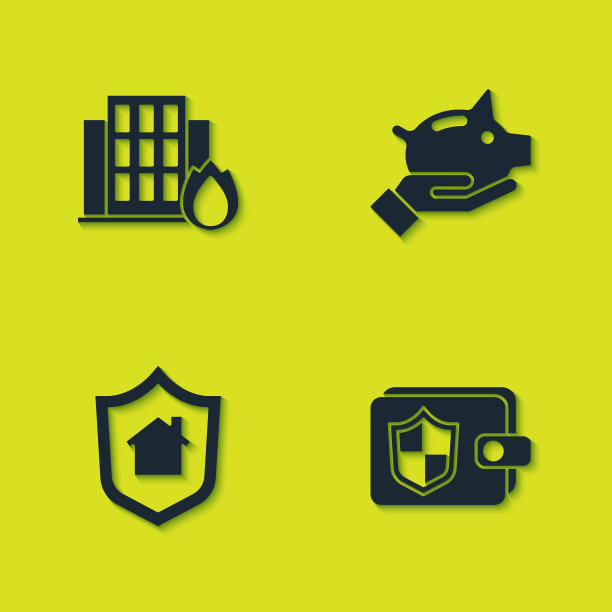 用盾牌放火烧房子钱包图片下载