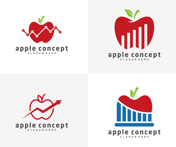 设置统计苹果标志设计模板水果图片下载