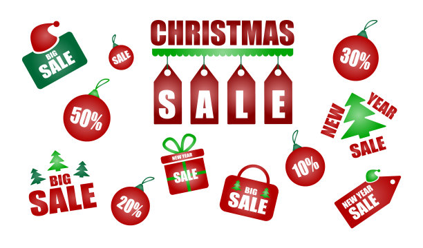 收集新年折扣价格标签图片下载