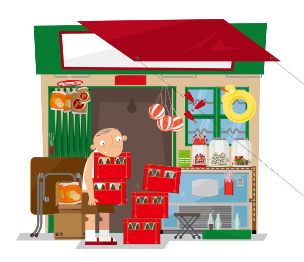 香港的一家老便利店。图片下载