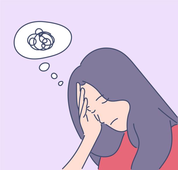 精神压力、抑郁、疲劳、挫折观念。图片下载