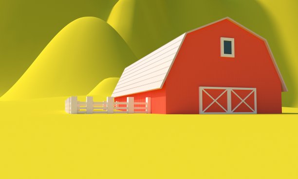 农场。3 d渲染图片下载