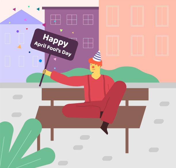 愚人节快乐时髦的概念图片下载