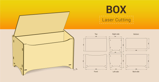 数控激光切割盒无胶水图片下载