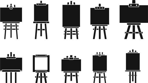 画架海报图标设置简单的风格图片下载