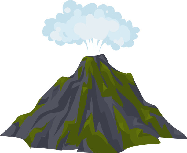 火山图标卡通风格图片下载