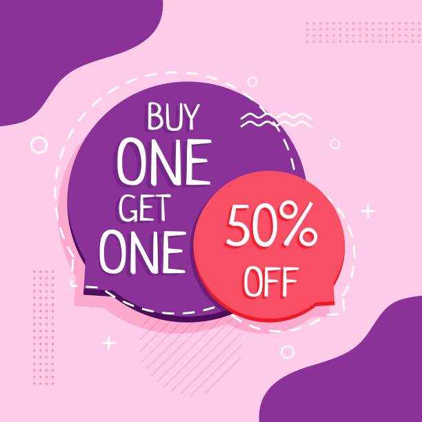 抽象促销背景，几何矢量横幅和海报设计图片下载