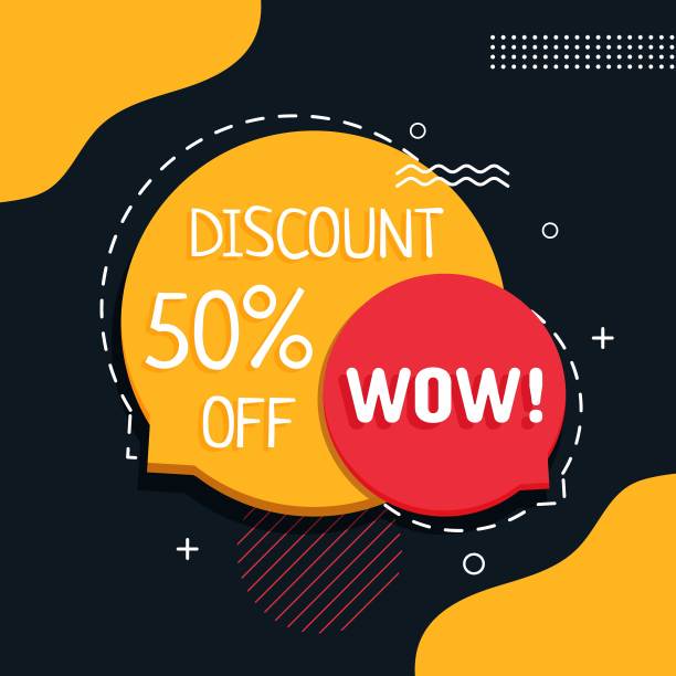 抽象促销背景，几何矢量横幅和海报设计图片下载