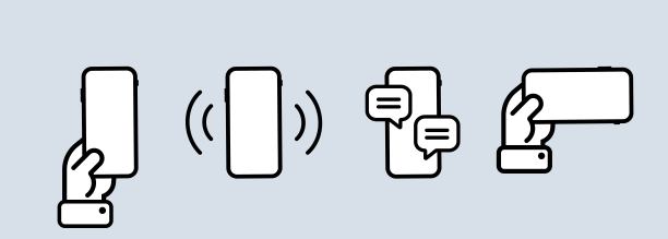 智能手机模板图标集。呼叫电话，留言窗口。使用电话。孤立背景向量。每股收益10图片下载