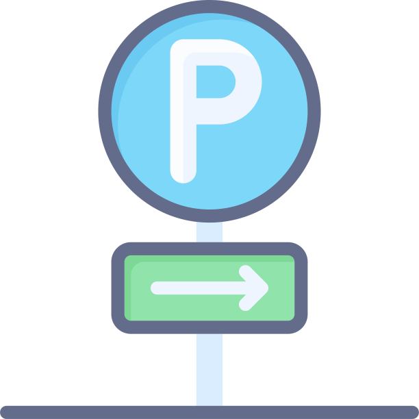 方向停车标志图标，停车场相关矢量图片下载