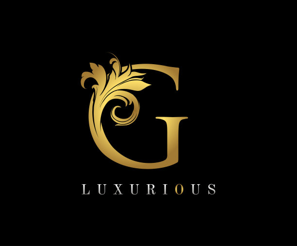 经典的金色G字母图标设计。图片下载