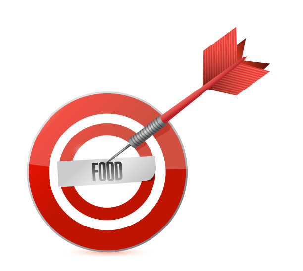 食品靶和省道插图设计图片下载