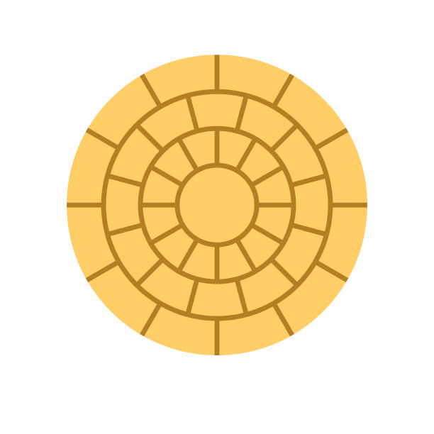 混凝土摊铺机块铺装地板或砖矢量图标设计孤立在白色背景上。图片下载