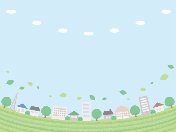 初夏的城市风景的简单背景图。图片下载