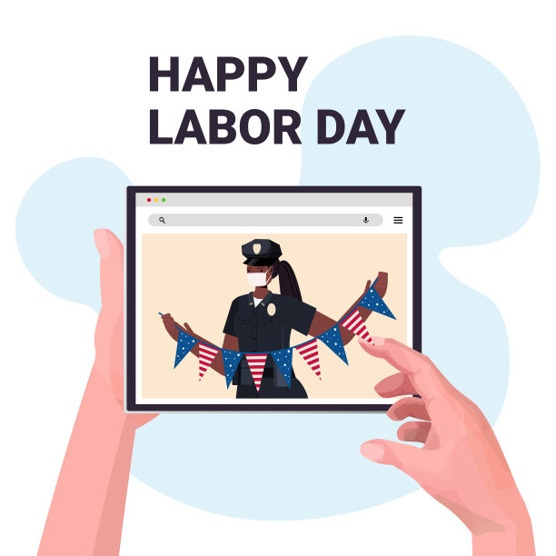 身着制服的女警官在平板电脑屏幕上图片下载