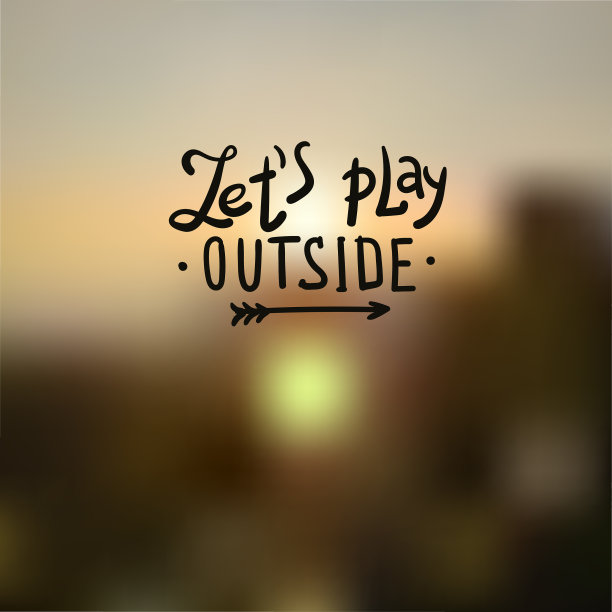 在模糊的背景上手绘字母图片下载