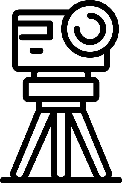 行动相机三脚架图标轮廓风格图片下载