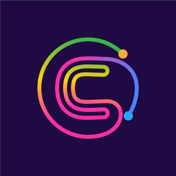 字母c标志做成圆形电路图片下载