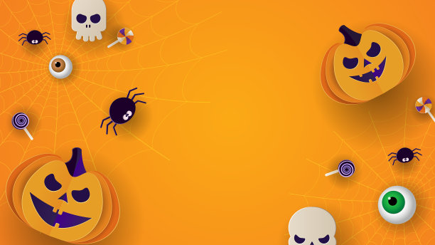 万圣节现代极简设计模板图片下载