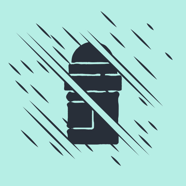 黑色止汗除臭辊图标隔离图片下载