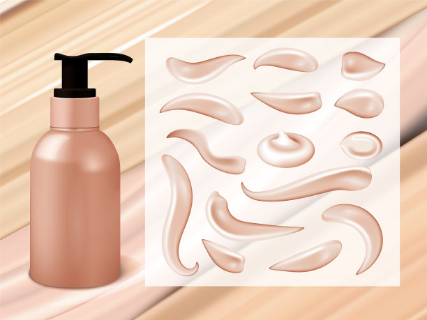 液体粉底霜或化妆品遮瑕膏图片下载