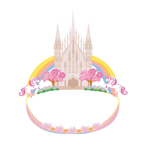 美丽的童话城堡框架图片下载