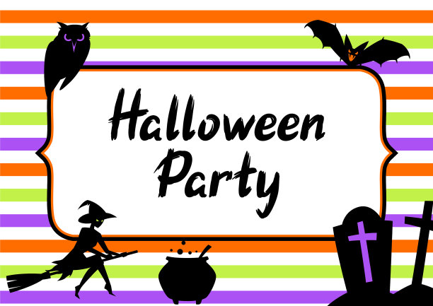 万圣节快乐贺卡与庆祝图片下载