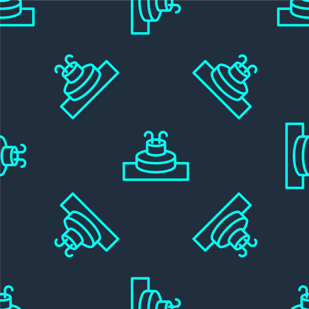 绿线喷泉图标隔离无缝图案图片下载