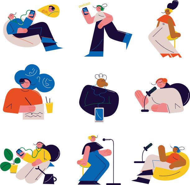 作者和听众的工作图片下载