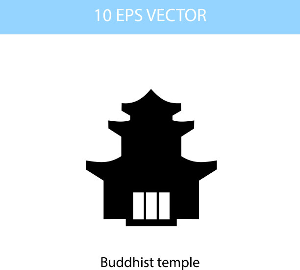 佛教寺庙eps 10图片下载