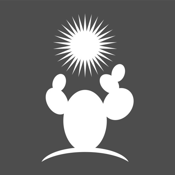 仙人掌图标平面设计图片下载