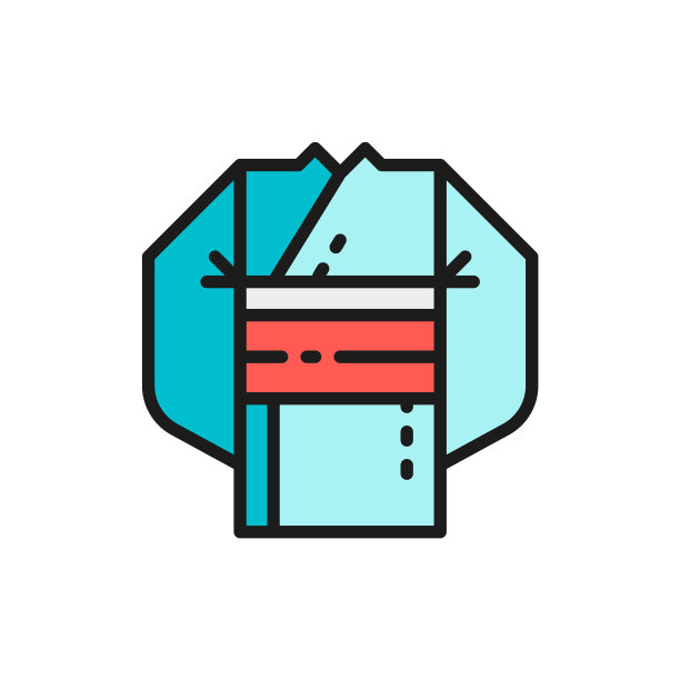 和服是日本传统服装的单色图片下载