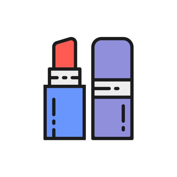 线性口红在可伸缩的情况下，平颜色图片下载