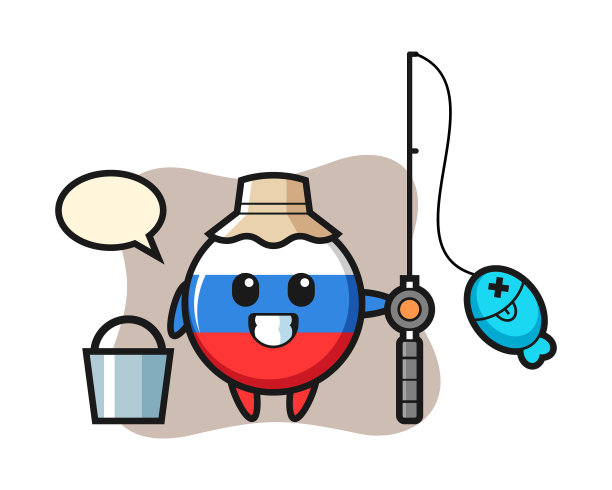 吉祥物人物为俄罗斯国旗徽章图片下载