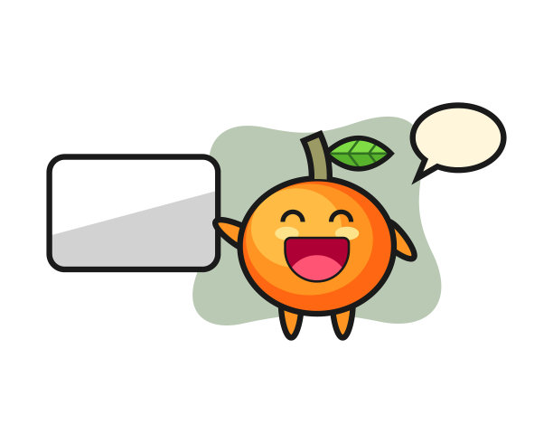 柑橘卡通做演示图片下载