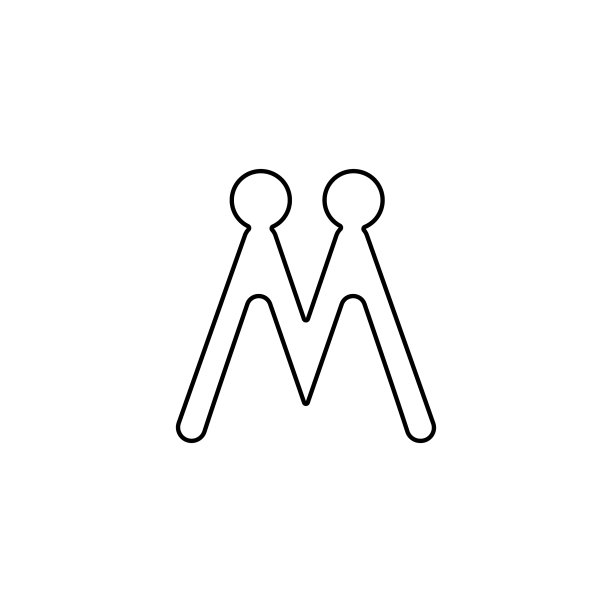 M字母标志模板图片下载