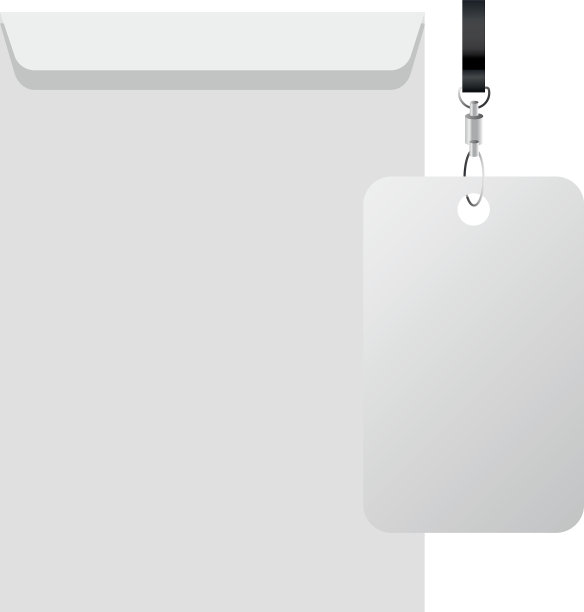 孤立的模型信封和个人名片图片下载