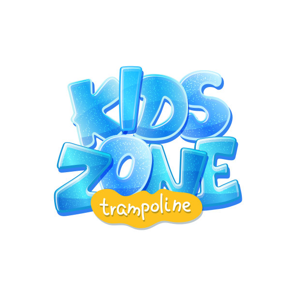 蹦床儿童区旗帜儿童图片下载