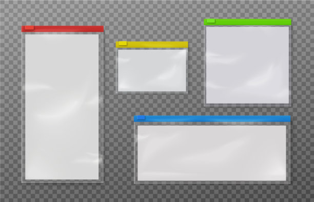 塑料拉链袋模板逼真图片下载