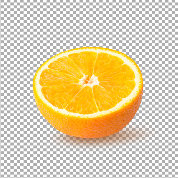 用剪切路径在阿尔法背景上分离出柑桔类水果部分图片下载