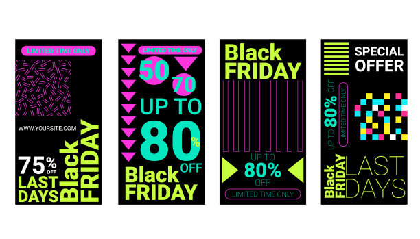 黑色星期五促销横幅模板图片下载