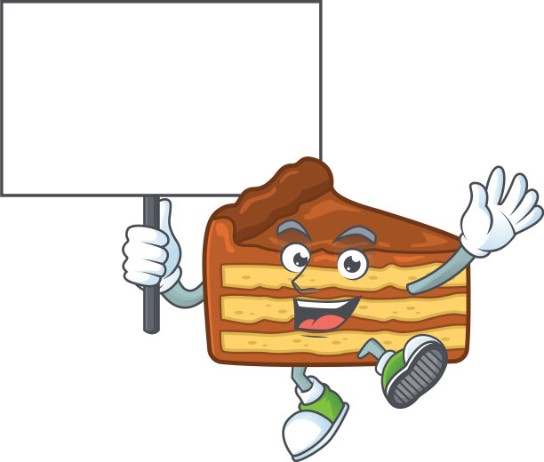 甜巧克力片蛋糕卡通人物崛起图片下载