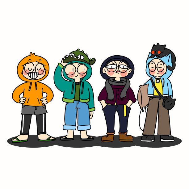 我为每个情绪概念人物涂鸦设计的服装图片下载