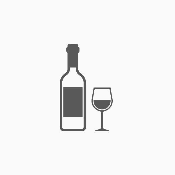 瓶子和酒杯图标图片下载