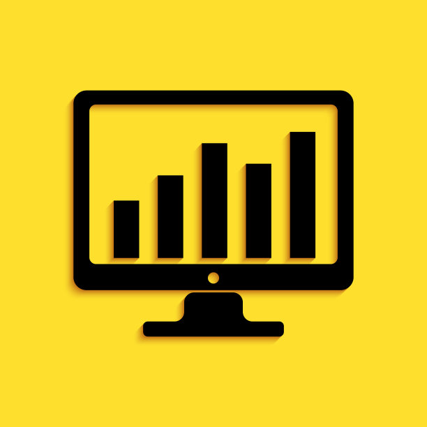 黑色电脑屏幕上有财务图表和图片下载